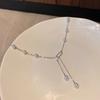 Romantic Love Letter!! Bow Pearl Tassel Necklace Women's Light Luxury Niche Necklace Design Sense High-end Collarbone Chain