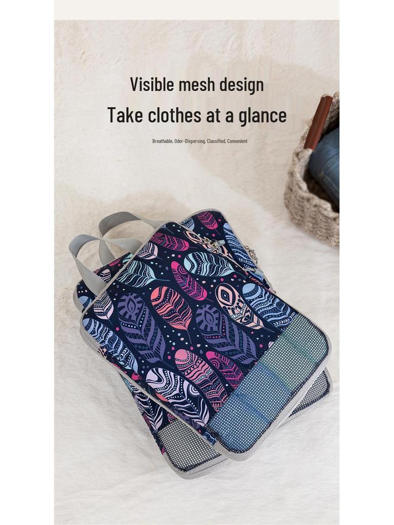 Travel Compression Set: Digital Toiletry, Makeup, Clothes & Shoes Organizer