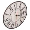Wall Clock Silent Retro Vintage Style Wooden Round Clock with Roman Numerals Scale for Home Kitchen Office School