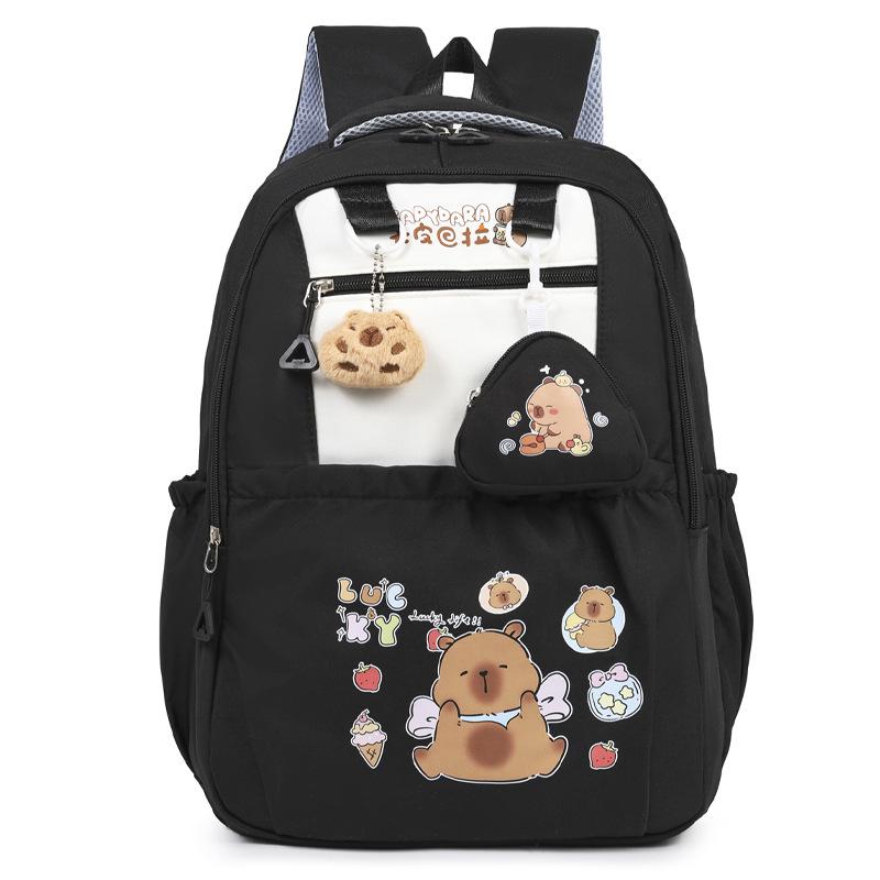 New schoolbag women's large-capacity cute cartoon backpack junior high school primary school students durable lightweight backpack