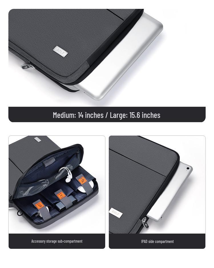 Men's 14-inch Golf Laptop Bag: Lightweight, Shockproof Single Shoulder Backpack & Protective Sleeve