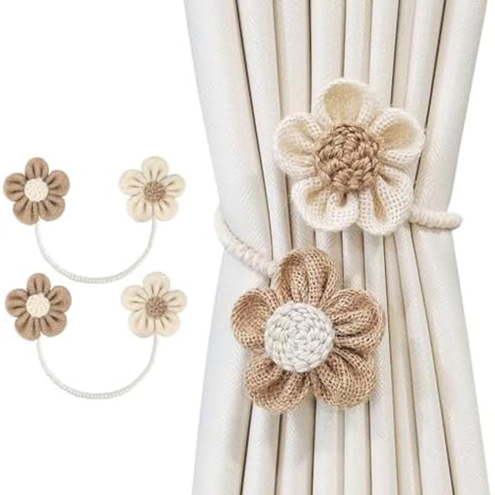 Rope Curtain Holdbacks Sunflower Curtain Tiebacks Floral Design