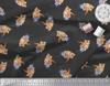 Soimoi Japan Crepe Satin Fabric Wool & Cat Animal Print Fabric by the Metre 42 Inch