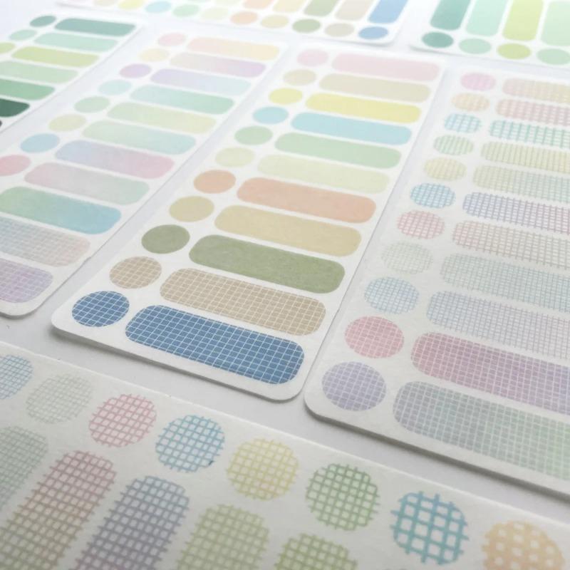 3 Sheets Per Pack Solid Color Label Dot Stickers DIY Crafts Basic Material Decorative Stickers Handmade Product Stickers