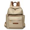 Casual Nylon Backpack Purse with Multiple Front Zipper Pockets Top Handle Everyday Daypack for Women