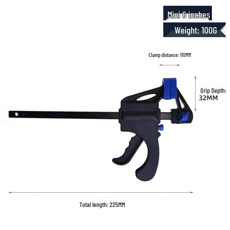 Two-Way Quick-Release Woodworking F-Clamp, Nylon Trigger Type for Board Fixing