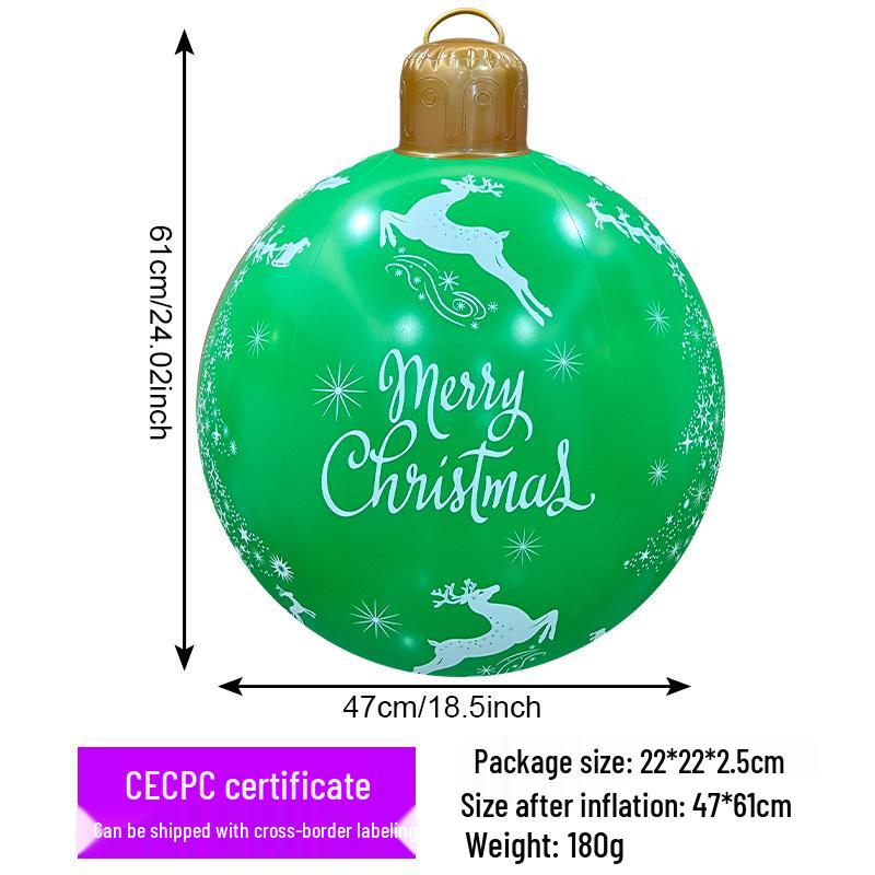 New Inflatable Christmas Ball for Outdoor Courtyard Decor and Party Decorations
