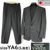 Made In Japan Spring Summer Pin Check Suit Set YA6 Men L Dark Gray Half Lined cBH712-c