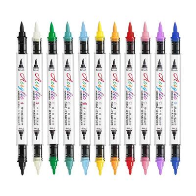 72 Color Dual-side Writing Double Head Direct Liquid Acrylic Non-Erasable Marker Pen Set Stackable Art Special Drawing Pen