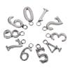 100pcs Sliver Numbers Charm Pendants Number 0-9 Alloy Charms Pendants  for DIY Crafts