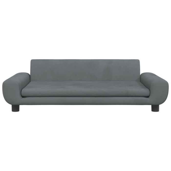 VidaXL Children's Sofa Dark Grey 100x54x33 Cm Velvet, Mini Sofa, Mini Sofa Chair, Mini Sofa for Children, 3196381