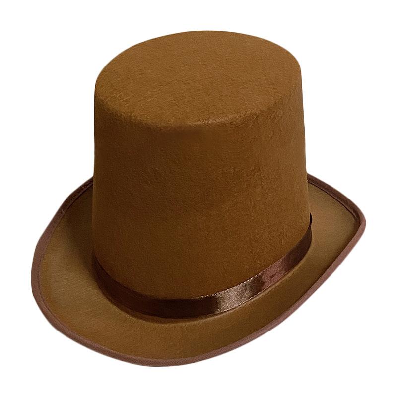 High hat retro British gentleman jazz hat magician hat show sequined hat rain high hat non-woven