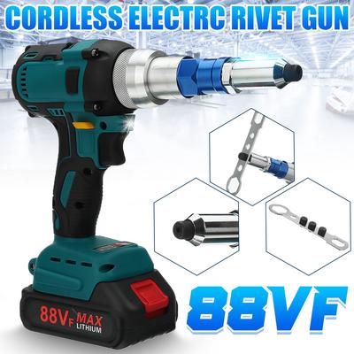 2,4 ~ 5,0mm 88VF Brushess Elektrische Niet Pistole Cordless Niet Mutter Pistole Bohrer Einsatz Automatische Nieten Werkzeug Für makita 18V Batterie