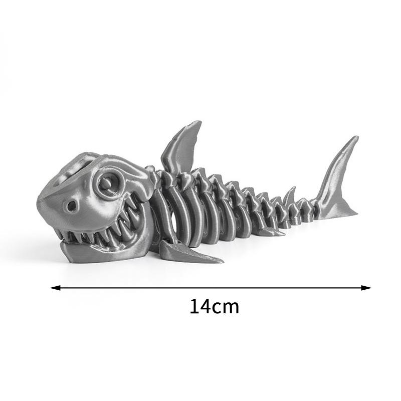 3D Printed Shark, Skeleton Model Jointed Full Movable Birthday Gift Realistic Animals Decorative Desktop