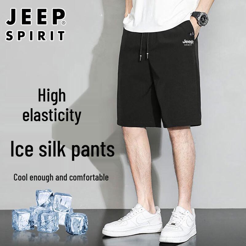 

JEEP SPIRIT Men s Ice Silk Quick-Dry Casual Shorts L