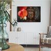 Bronze Buddha Carved Statue Wall Canvas Painting Buddha Posters and Prints Wall Art Picture for Living Room Home Decoration
