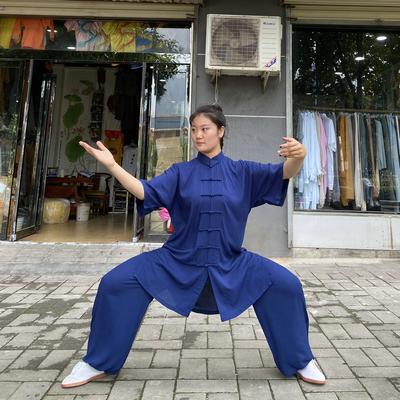 Chinese Tai Chi Uniform Cotton Wushu Kung Fu Clothing Children Adult Martial Arts Wing Chun Suit Taichi Performance Tang Suit