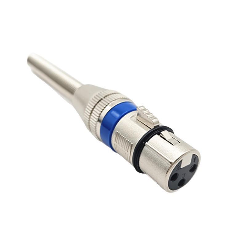 In-Stock Blue Ring Spring Lock 3-Core XLR Connector, Male & Female Heads for KTV Microphones
