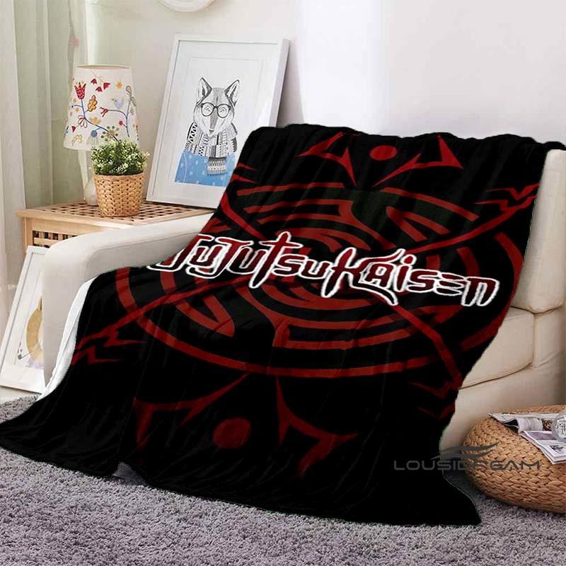 Jujutsu Kaisen Cartoon-Themed Flannel Blanket — Soft & Cozy Throw for Bed, Sofa, or Picnic Use — A Great Gift for Kids