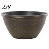 Breathable Garden Pot with Drainage Resin Flower Planters Vintage Plant Hole & Saucer Lightweight Durable Imitation Stone for Indoor Outdoor Retro