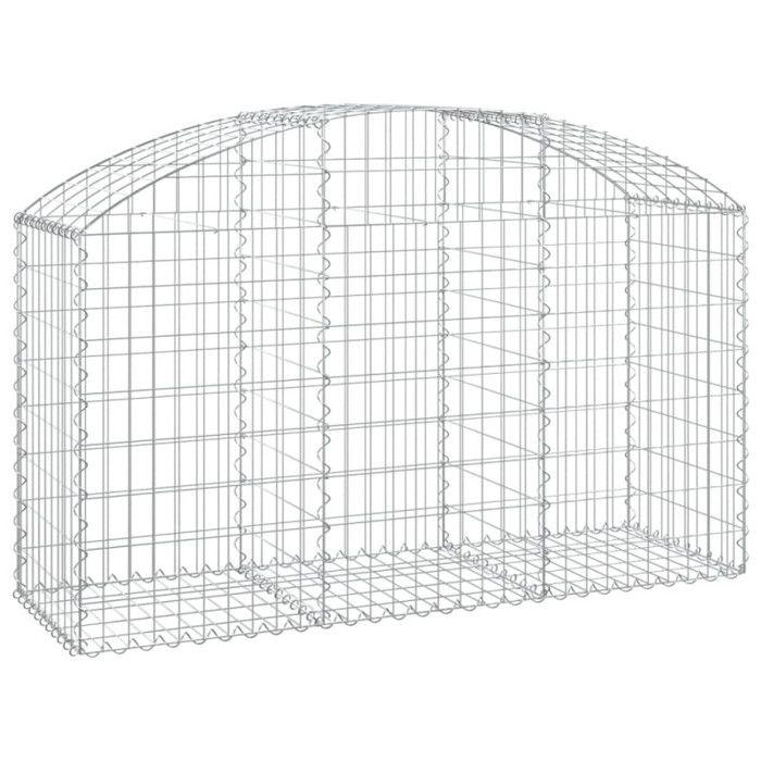 VidaXL Panier de Gabions Arqué Cage à Gabion Mur de Gabion Panier à Pierre Gabion pour Pierre Jardin Patio Extérieur 153454