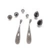 2 Style Vintage Stainless Natural Crystal Stud Earring Set Hypoallergenicearrings Jewelry Gifts