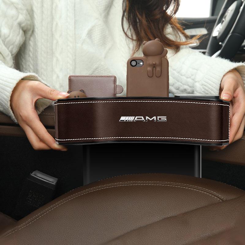 2 st Bilsätesorganisatör Sätesficka Förvaringslåda Multifunktionella Varor För Mercedes Benz AMG GLE GLS GLC CLA GLB ML C500 C200 C300 W204 W206 W205 W212