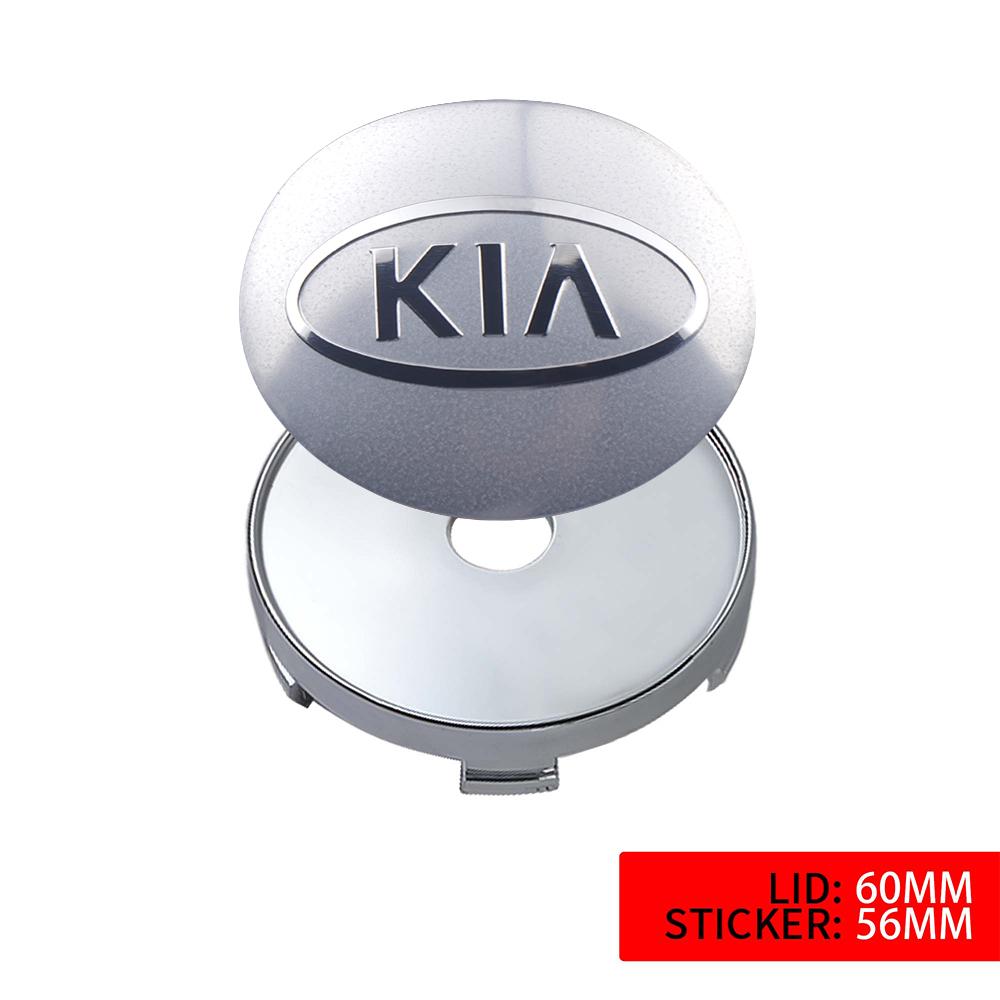 2026 Hot Car Sticker 4PC 56mm 60mm Car Wheel Center Covers Sticker Hub Cap Decoration For KIA Ceed Sorento K5 Rio Sportage Soul