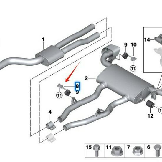 Wspornik tłumika BMW X3G01/X4G02 18308593695
