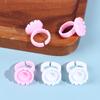 100Pcs Disposable Eyelash Extension Rings Lash Glue Fan Cup Finger Holder Fans