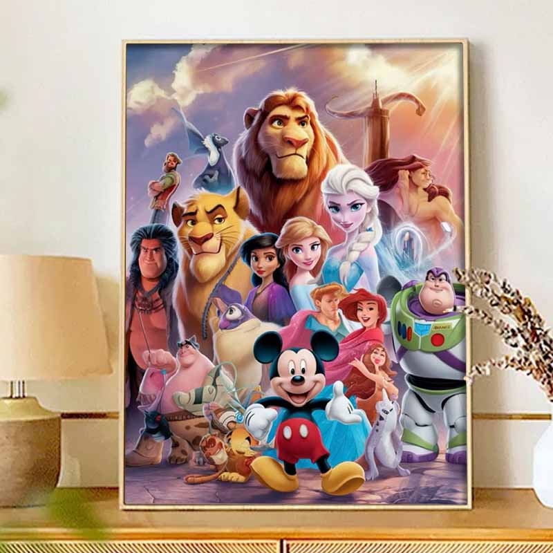 Disney Diamond Painting Full Drill 5D Mickey Mouse Characters Diamond Art Home Decoration Creative Handicrafts