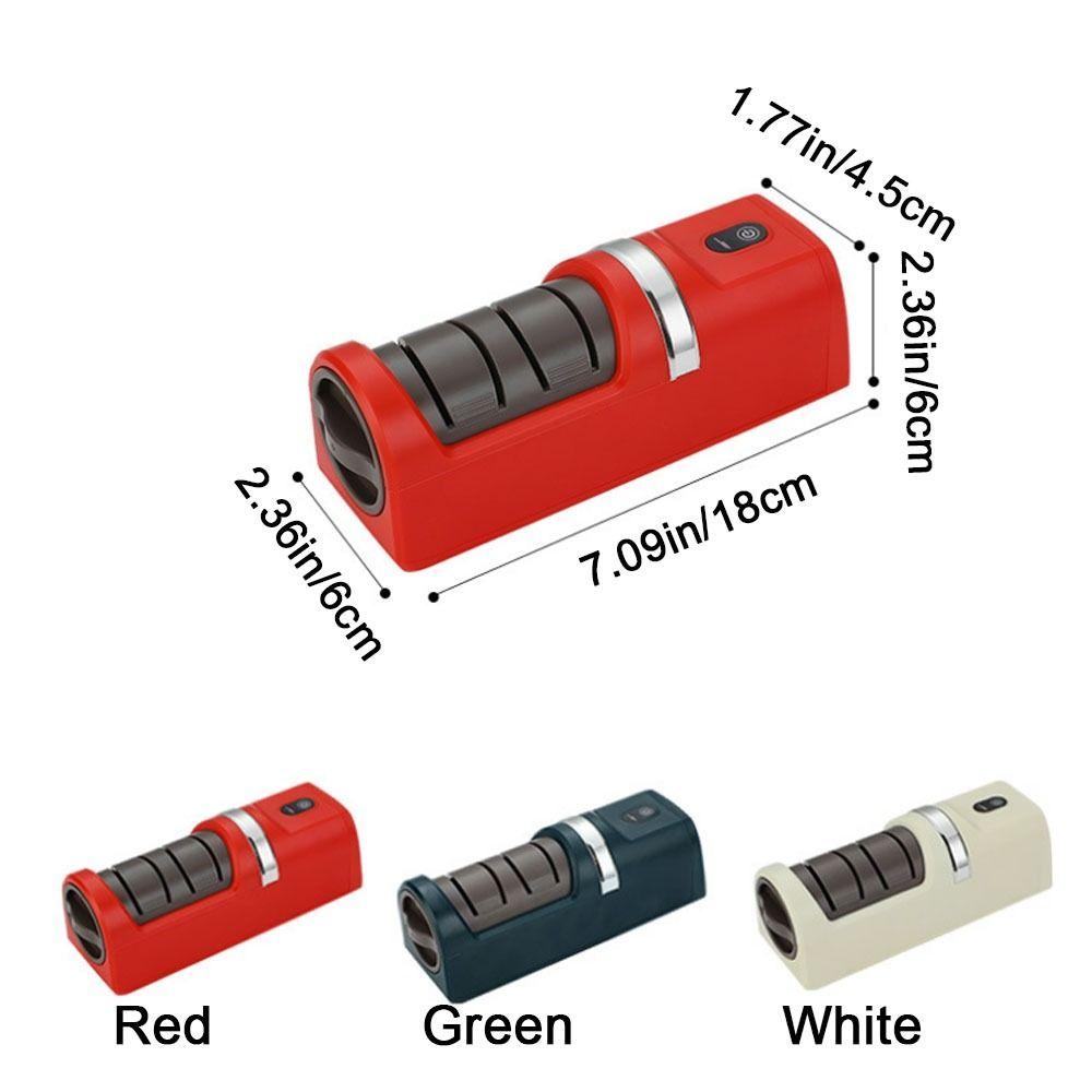 Rechargeable Wireless Electric Cutter Sharpener Coarse and Fine Cutter Whetstone Kitchen