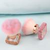 Fluffy Bristles Loose Powder Brushes with Rhinestones Base Nail Cleaning Brush Nail Salon