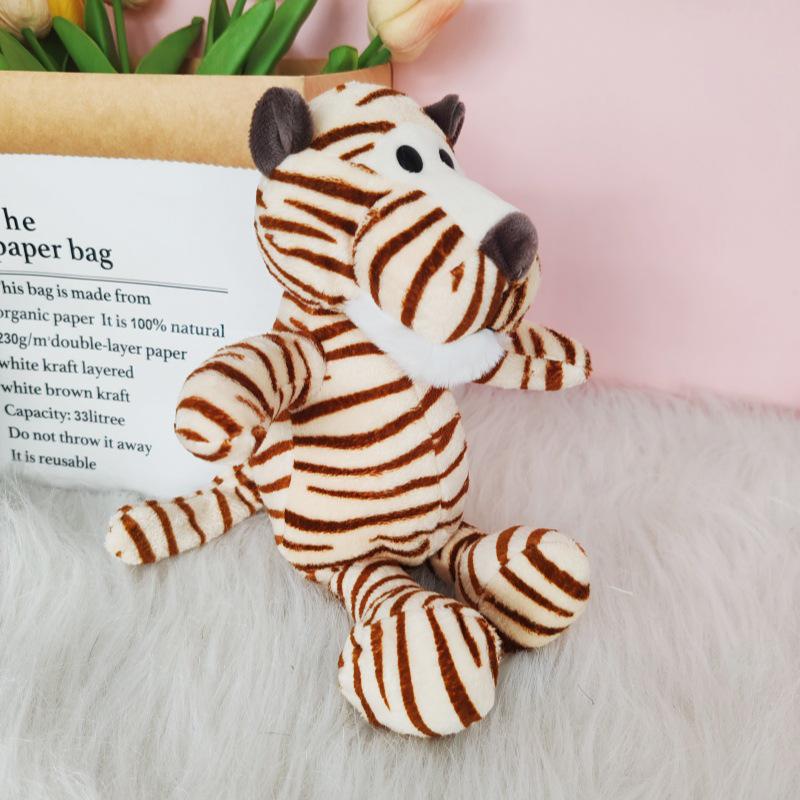 Plush Forest Animal Dolls: Lion, Elephant, Tiger, Monkey, and Deer - Children's Toys