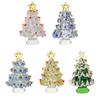 Mini Farbkristall Weihnachtsbaum Figur Sammlerstück Handgefertigt Mundgeblasenes Glas Weihnachtsbaum Ornament Tischplatte Festival Geschenk