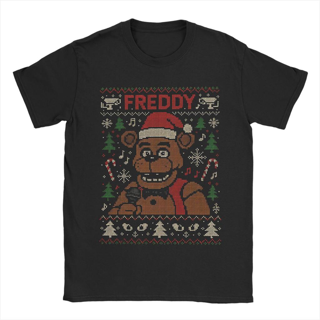 Men Women Graphic Printing FNAF At Freddys Tee T Shirt 100% Cotton T-shirts Clothing