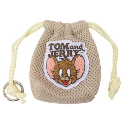Marimo Craft Tom Jerry Mesh Series Fluffy Mini Mesh Drawstring W100 X H95 X D40mm & Bag, Jerry, Approx. (TJM-466)