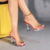 MCLUBGIRL  2026  High Heel Sexy Thick Heel Elegant One Word Broadband Square Head Fashion Sandals LFD-1008-7
