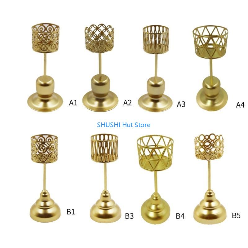 European Metal Holders Candlestick Fashion Wedding Table Stand Exquisite Candlestick Christmas Table Decor D57B