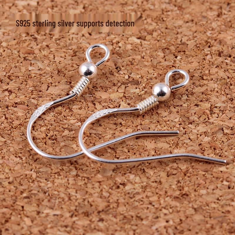 925 Sterling Silver Ear Hooks: Handmade Dangle Earrings with Pearls, DIY Jewelry Findings for Women