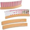 Hands-Free Lazy Poker Base Stand: 2/3/4Pcs Wooden Curved Playing Cards Holder Set – Party Cards Games Accessories for Children