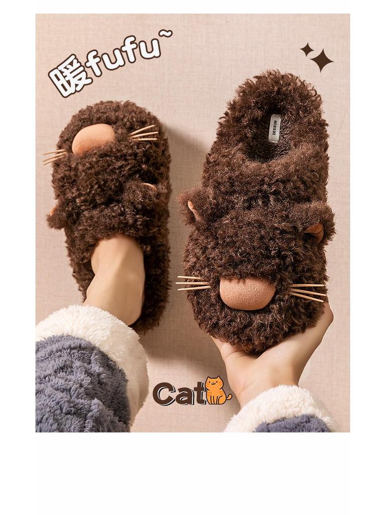 Damen Flauschige Baumwollpantoffeln 2025: Warme, rutschfeste Hausschuhe für Herbst/Winter mit einzigartigem Komfort.