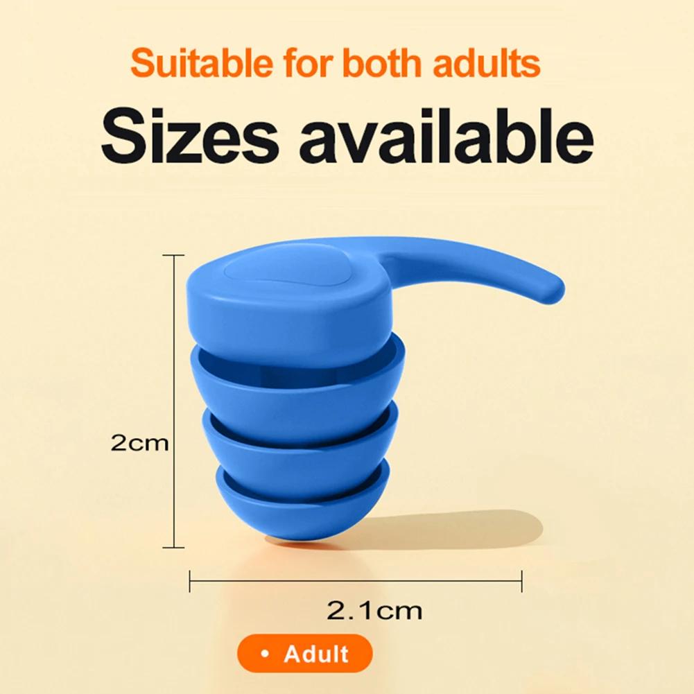 1 Pair Ear Plugs Sleeping Noise Cancelling Reusable Silicone Work Sound Block Earplugs Soft Waterproof Swimming EarPlug With Box