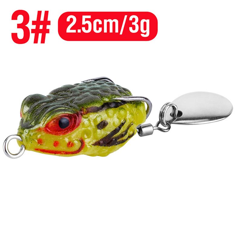 

Outdoor Luya Long-Range Thunder Frog 2.5Cm/3G Mini Frog Hits Black Software Toad Frog Double Hook Noise Sequins
