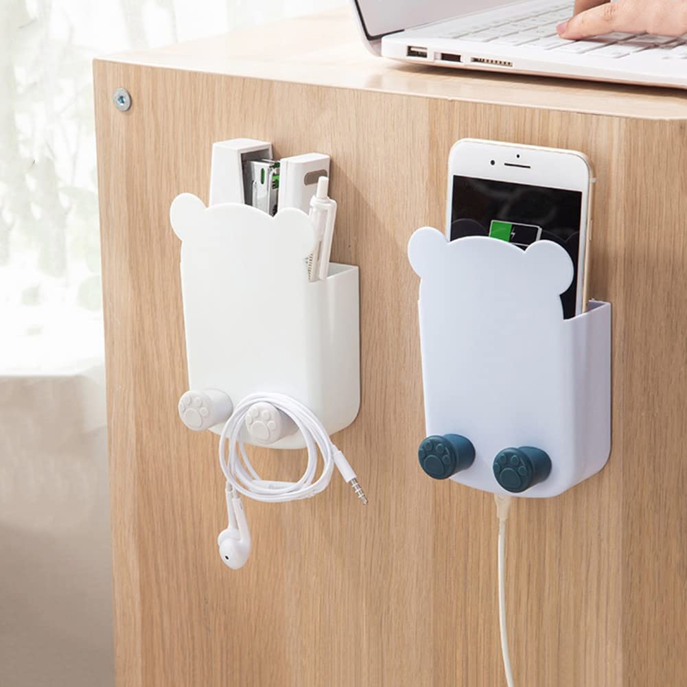 Cartoon Punch zdarma nástěnný organizér úložného boxu TV dálkové ovládání ve tvaru medvěda Držák na nabíjení zástrčky mobilního telefonu