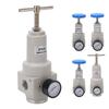 Air Pressure Regulator Good Sealing Simple Installation Relief Valve Aluminium Alloy Easy Adjusting with Gauge for Machine