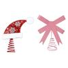 Sparkling Holiday Tree Top with Metal Spring Base for Christmas Tree Decoration, Festival Tabletop Centerpieces