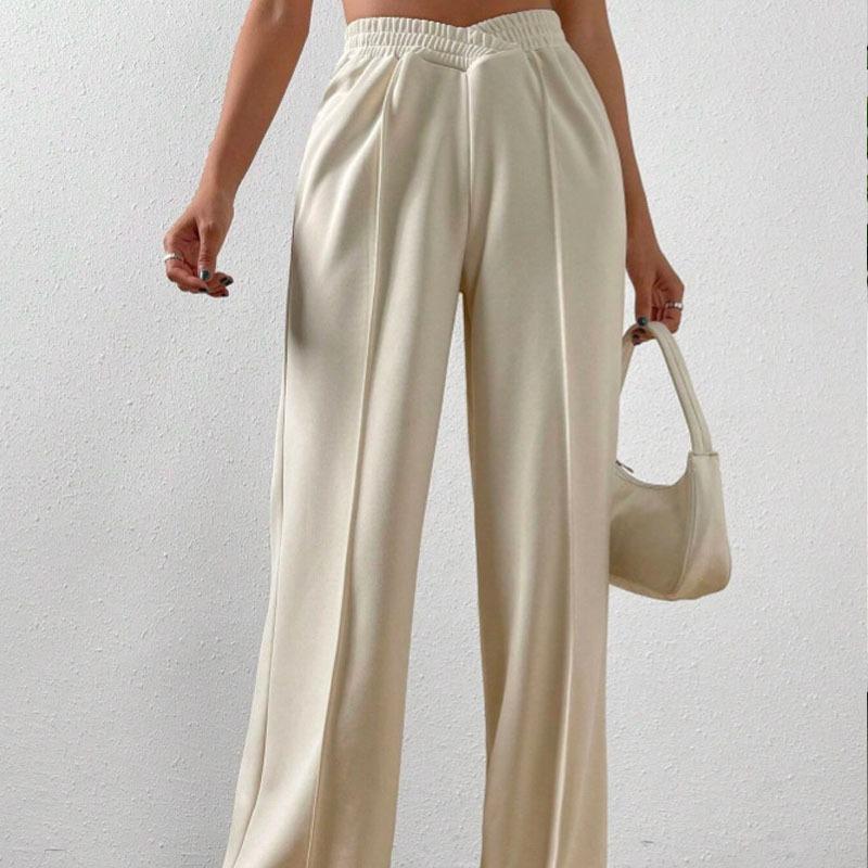 Women's Loose Casual Trousers, Comfortable Home Pants, Solid Color Casual Wide-leg Sports Pants 822