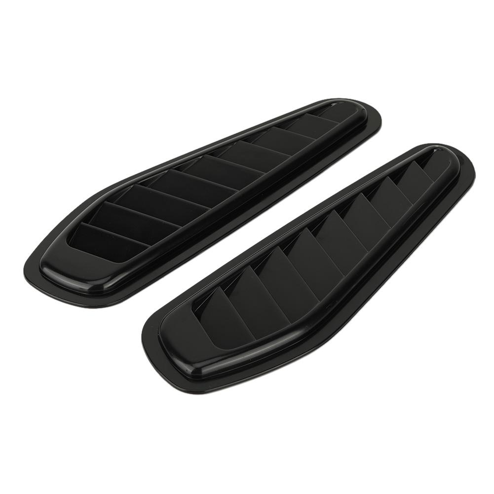 2pcs Car Air Flow Intake Decorative Scoop Bonnet Vent Hood Cover Universal