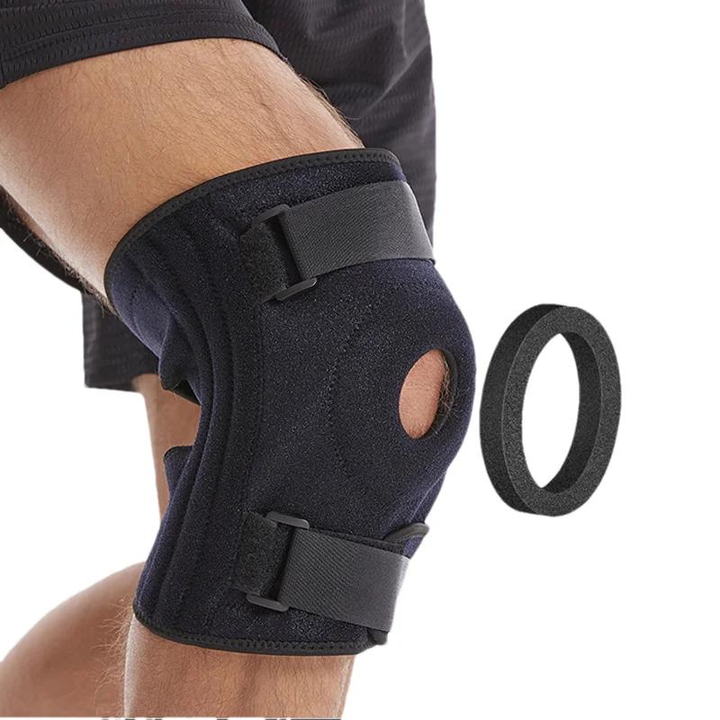XL-8XL Large Sports Knee Brace with Adjustable Strap Silicone Spring Knee Support Patella Protection Knee Pad for Running Hiking
